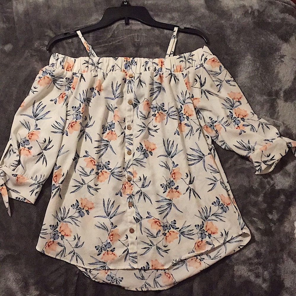 Off-shoulder shirt